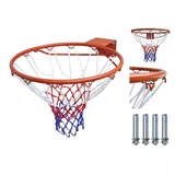 vidaXL Basketballkorb-Set Hangring mit Netz Orange 45 cm