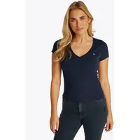 Tommy Jeans »TJW SLIM V-NECK Tee mit Logo-Stickerei TOMMY