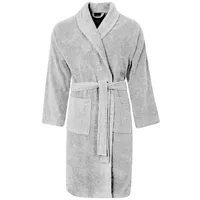 Adore Home Frottee Bademantel 100% Baumwolle für Damen & Herren - L, Silber - L