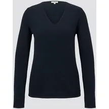 Tom Tailor V-Ausschnitt-Pullover Blau M