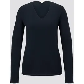 Tom Tailor V-Ausschnitt-Pullover Blau M