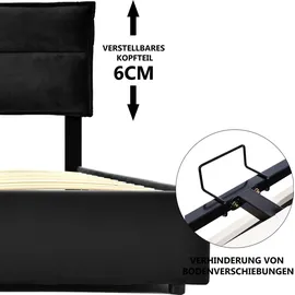 Merax Flieks 140 x 200 cm Schwarz