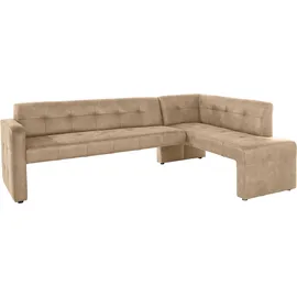 exxpo - sofa fashion Barista 197 x 82 x 265 cm Luxus-Microfaser langer Schenkel links sahara