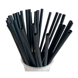 cwpack Papier Jumbo Cocktail Trinkhalme eco schwarz 230x7 mm Horeca Qualität 4050 Stück