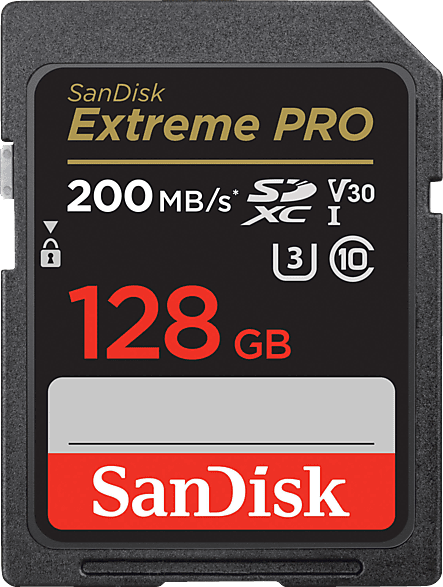 SANDISK Extreme PRO® UHS-I, SDXC Speicherkarte, 128 GB, 200 MB/s