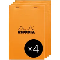 Rhodia 4x Block geheftet A5 150 Blätter kariert 80g,