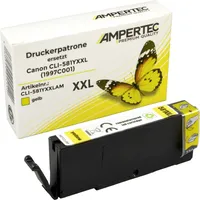 Ampertec Kompatible Tinte ersetzt Canon CLI-581Y XXL yellow
