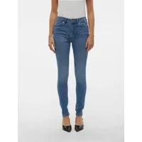 Vero Moda Damen »VMFLASH MR SKINNY LI347 Noos Jeanshose, Medium Blue Denim, M - 34L EU