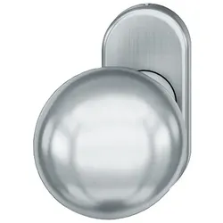 FSB Knopf 07 0802, Rosette oval, o.Nocken, fest, Edelstahl