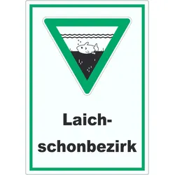 HB-Druck Laichschonbezirk Aufkleber A2 (420x594mm)