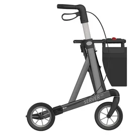 Rehasense XL-Rollator Server HD Graphit Rollator Größe L