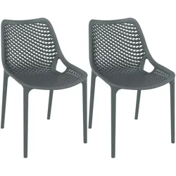 CLP 2er Set Stühle Air dunkelgrau