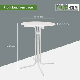 Baumarktplus 2x Stehtisch klappbar Ø 70 cm Höhe 110 cm Stahl Gastrotisch Partytisch Bistrotisch Gartentisch