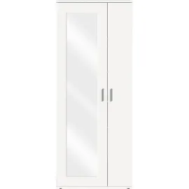 FMD Mehrzweckschrank FMD "Inca 3", weiß (weiß perl), B:73,3cm H:184cm T:34,4cm, Holzwerkstoff, Schränke, Mehrzweckschrank, viel Stauraum, mit oder ohne Spiegel