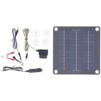 Solarpanel-Kit, Monokristalliner Batterieerhalt mit 12 V und 18 V Ausgang, mit 10 W Solarpanel, OBD-Stecker, Batterieklemme, Solarbatterieladegerät für Wohnmobil, Auto, Boot