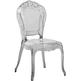 Beliani Esszimmerstuhl 2er Set Schwarz/Transparent Kunststoff Schick