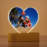 Rainsar Personalisiert Herz Fotorahmen, Acryl Personalisierte Herz Fotorahmen, Fotogeschenke für Valentinstag Jahrestag Muttertag Hochzeit Weihnachten, Familiengeschenke