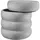 Tectake tectake® Sitzhocker mit Stauraum, rund, gepolstert, weicher, pflegeleichter Bezug