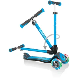 GLOBBER Elite Deluxe mit Leuchtrollen sky blue