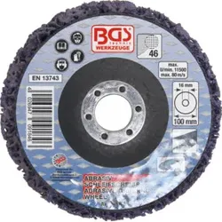 BGS Abrasiv-Schleifscheibe K46 schwarz Ø 100 mm Aufnahmebohrung 16 mm