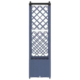 vidaXL Hochbeet mit Rankgitter und Dach 125 x 40 x 138 cm Grau