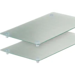 Schneide- und Abdeckplatte ZELLER PRESENT, weiß, B:30cm H:0,9cm L:52cm, ESG-Sicherheitsglas, Herdabdeckplatten, aus ESG-Sicherheitsglas hergestellt
