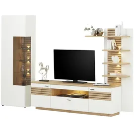 Zurbrüggen Wandkombination Fresno ¦ weiß ¦ Maße (cm): B: 296 H: 201 T: 47.0