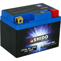 SHIDO Lithium Motorradbatterie 1,6Ah (YTX4L-BS/YT4L-BS)