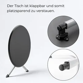 Kettler Klapptisch Ø 70 x 74 cm Silber/Anthrazit