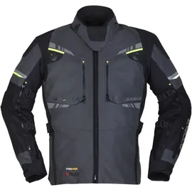 Modeka Taran Flash Motorradjacke Schwarz/Grau/Neongelb 5XL