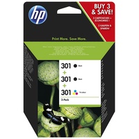 HP 301 2x schwarz + CMY