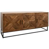 Massivmoebel24 Sideboard Mango 183x46x84 braun lackiert STILMÖBEL #116