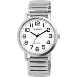 Clasixx Herrenuhr Clasixx mit Zugband silberfarben