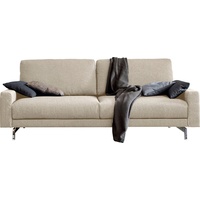 HÜLSTA sofa 3-Sitzer »hs.450«, Armlehne niedrig, Fuß chromfarben glänzend, Breite 204 cm beige