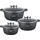 ZILNER 6-teiliges Topfset 20/22/26cm Topfset Induktion, Töpfe beschichtet, Kochtopf Set| Kochgeschirr Set, Topfset induktionsgeeignet ZL-8915