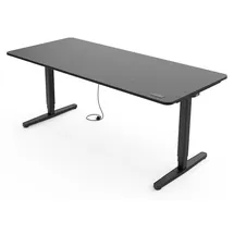 Yaasa Schreibtisch Desk Pro 200 x 80 cm Dunkelgrau/Schwarz
