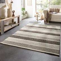 THEKO TRONDHEIM 03 Wollteppich 80 x 180 cm Grau