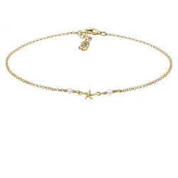 Elli Seestern Perle Maritim Beach 925 Silber Fußketten   Damen 