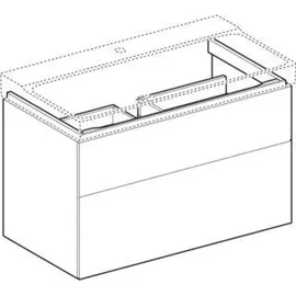 Geberit Xeno2 88x53x46,2cm, hochgl./we, m 2 Schubladen