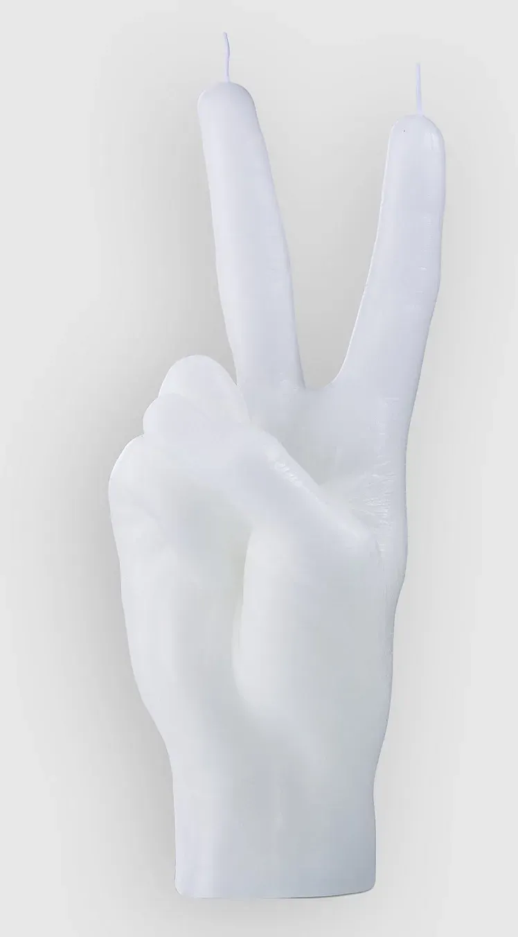 CandleHand Peace Small Candle white Gr. Uni