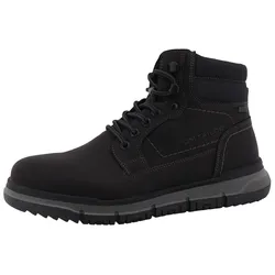 Winterboots TOM TAILOR, Herren, Gr. 40, schwarz, Lederimitat, Textil, unifarben, casual, Schuhe, Winterstiefelette, Schnürboots mit Innenreißverschluss