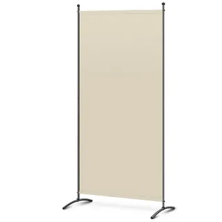 Angel Living Paravent 1 Teilig,Trennwand Raumteiler Paravent Raumteiler Innen Sichtschutz Wandschirm für Büros Balkon Schlafzimmer Außengarten (Beige, 80x180cm)