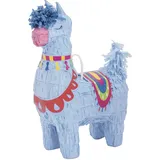 Unique Party- Mini-Lama-Party-Piñata, 1 Stück 73239-Lama Favor Decoration-Themed Birthday Party, 73239, Nylon/A Einheitsgröße, mehrfarbig