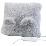 [en.casa] Elektrisches Heizkissen Capurso 40x40cm Grau