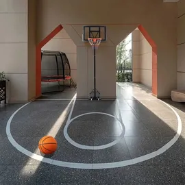 Costway Basketballständer höhenverstellbar, Basketballkorb mit Ständer, Basketballanlage rollbar, Korbanlage gee... - Schwarz/Rot