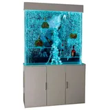 JVmoebel Wandpaneel Büro Trennwand Wasser Wand Säule Wasserwände Trenn Wände Regal Schrank, Made in Europa beige