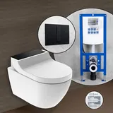 Geberit AquaClean Tuma Comfort Komplett-SET Dusch-WC mit neeos Vorwandelement,, 146290SJ1+16791BM#SET, Comfort