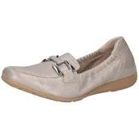CAPRICE Damen Slipper aus Leder Bequem, Grau (Stone Per.Deer), 38 EU