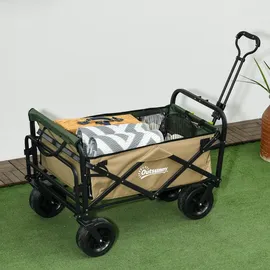Outsunny Bollerwagen klappbar khaki