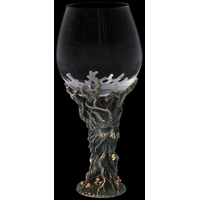 Figuren Shop GmbH Becher Kelch Greenman - Forest Nectar - Veronese Fantasy Deko, Kunststein (Polyresin), Glas